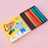 12 Pcs/Set Fashion 12 Colors Triangular Crayons Safe Non-Toxic Triangular Erasable Colouring Pencil for Students Kids Children