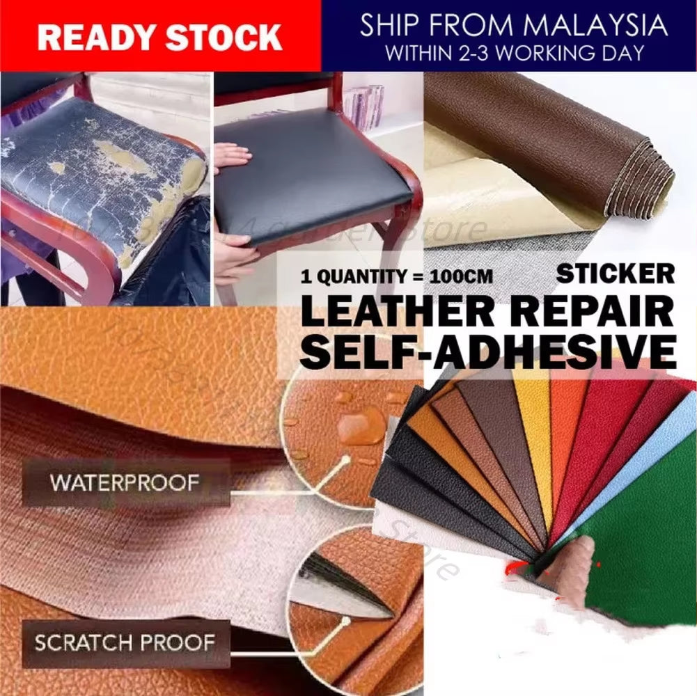 Thickened Self-Adhesive Leather Repair Sticker Design Diy PU Leather Patch Sticky for Car Seat Home Sofa Bag Refurbishing Patch