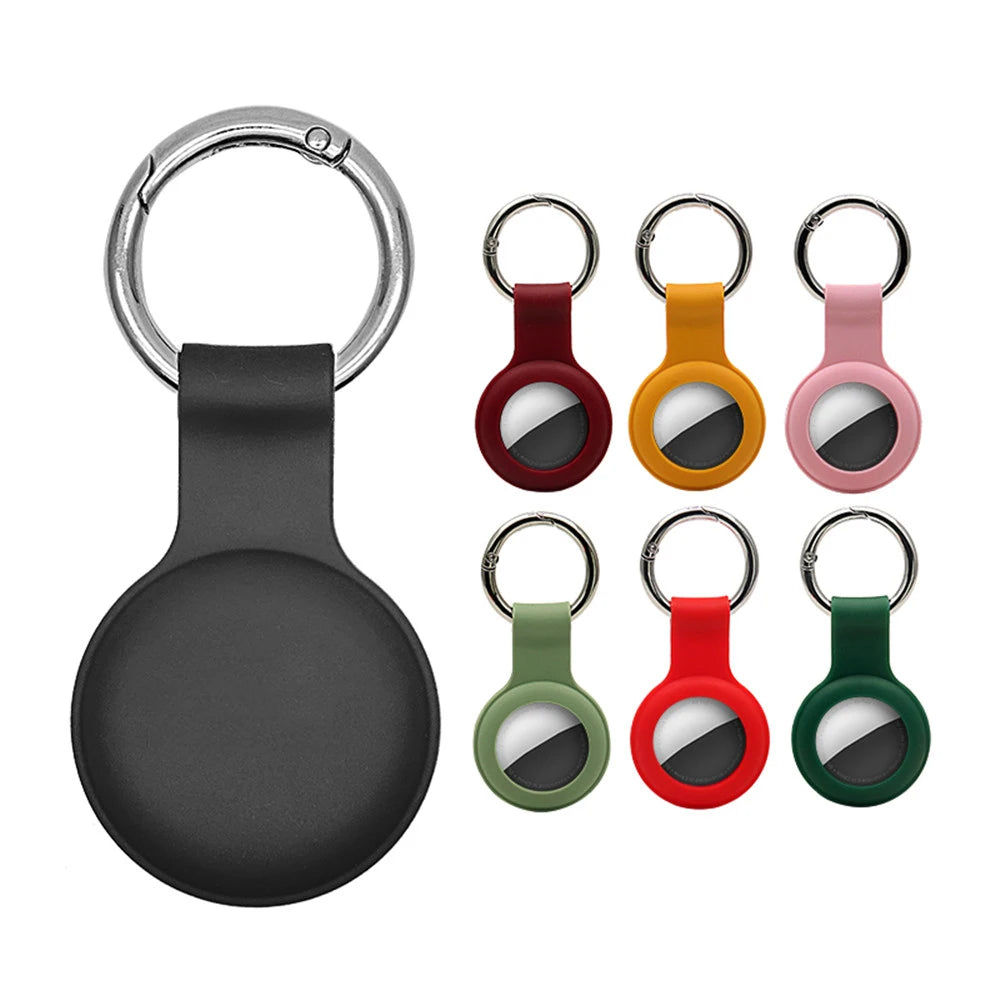 Cover for Apple Airtags Case Liquid Silicone Protective Shell Tracker Accessories Anti-Scratch Sleeve Keychain Air Tag Case